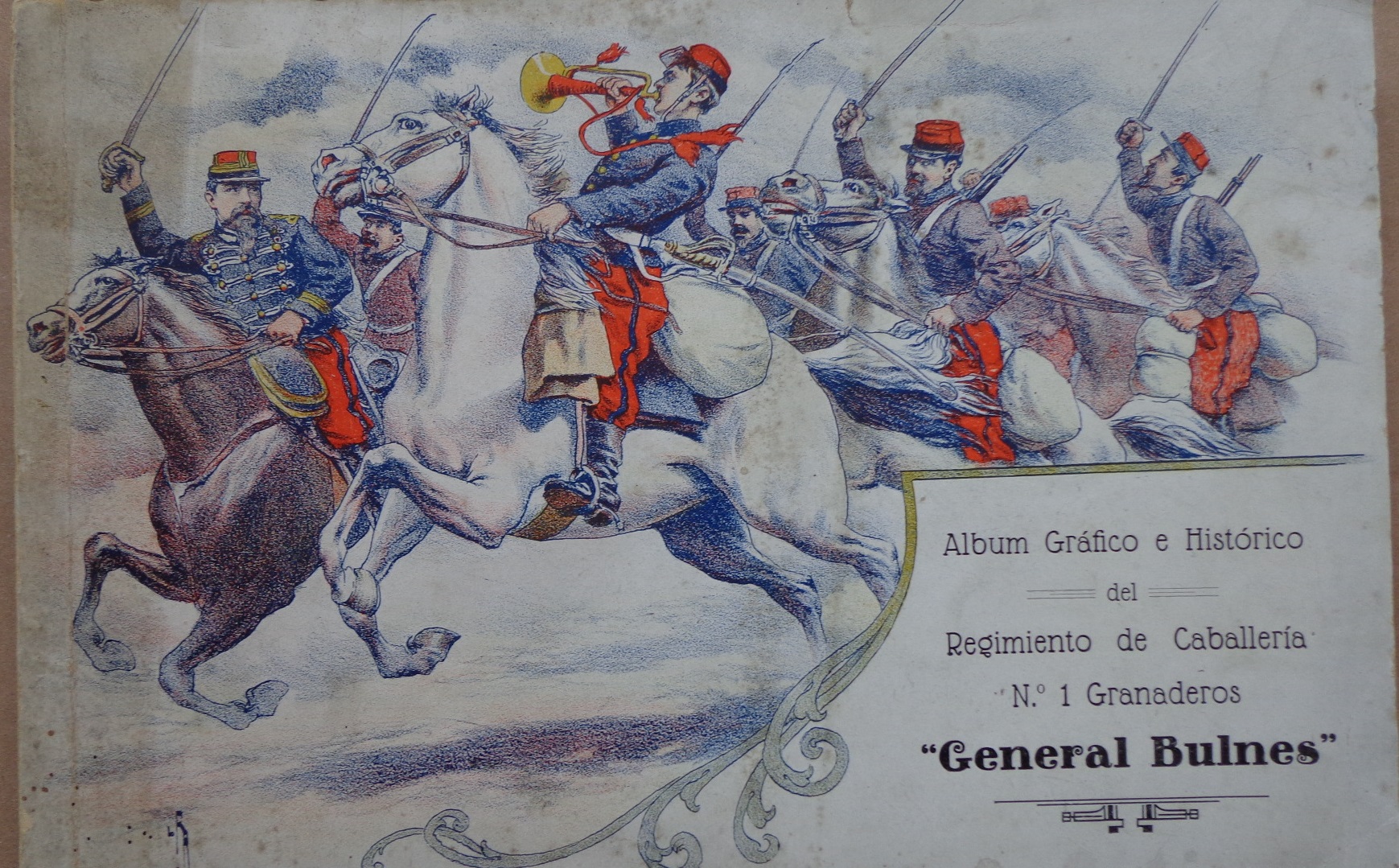 Carlos Alfaro C.	Álbum gráfico e histórico del Regimiento de Caballería N°1 Granaderos "General Bulnes" en homenaje de su primer centenario 
